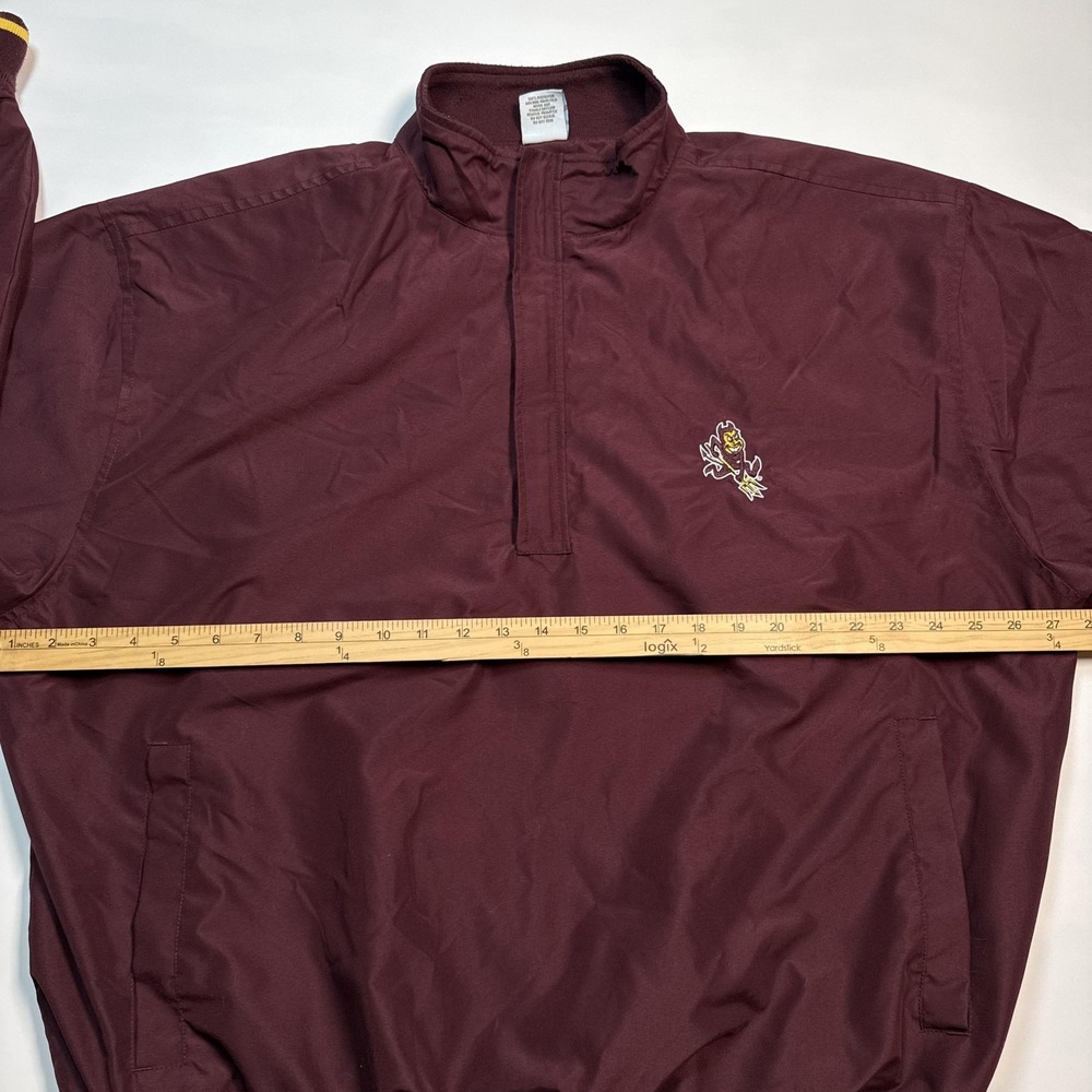 Arizona State Sun Devils Jacket Mens XL Red NCAA Football Campus Drive Pullover - Picture 6 of 8